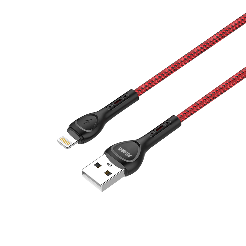 A09-LR Lightning Cable 1m Fast Charging Red Color